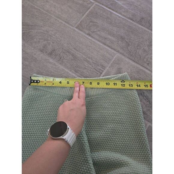 Women's Wishlist Knit Lounge Set Long Sleeve Wide Cropped Ankle Length Pants Gre - Picture 3 of 12